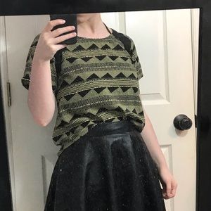 Timing Gold and Black Geometric Top